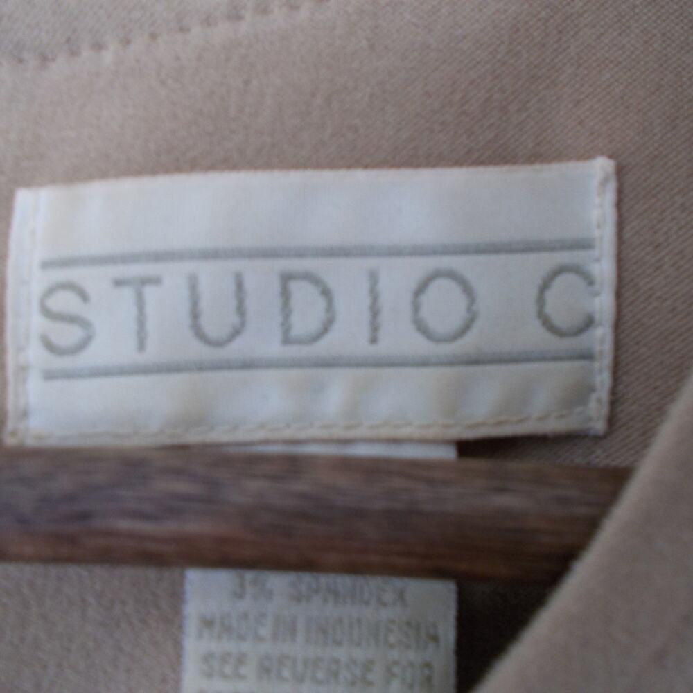 Vintage Studio C Tan Camel Maxi Modest Sleeveless Dress Sz Medium - Picture 3 of 4